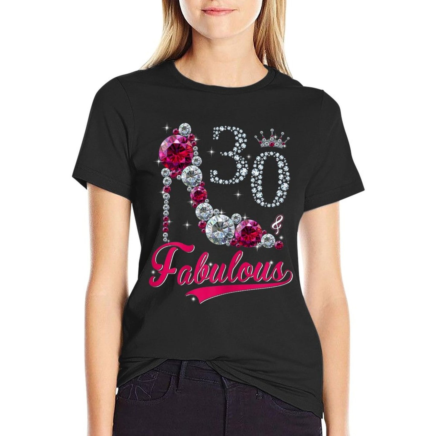 Womens Mom Womens Gifts 30 Years Old And Fabulous 30th Birthday Slim-fit Cut T-Shirt