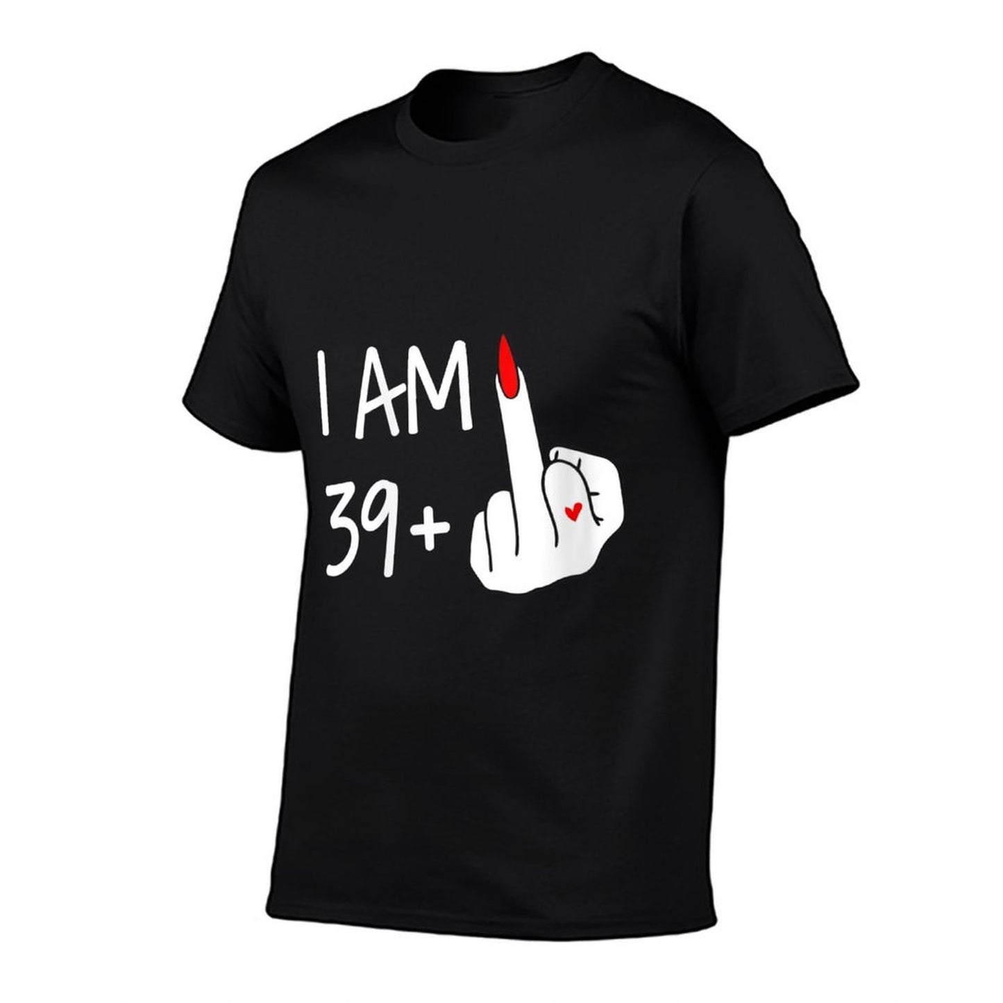 Womens I Am 39 Plus 1 Middle Finger 40th Birthday Women Mothers Day Heathered Texture T-Shirt