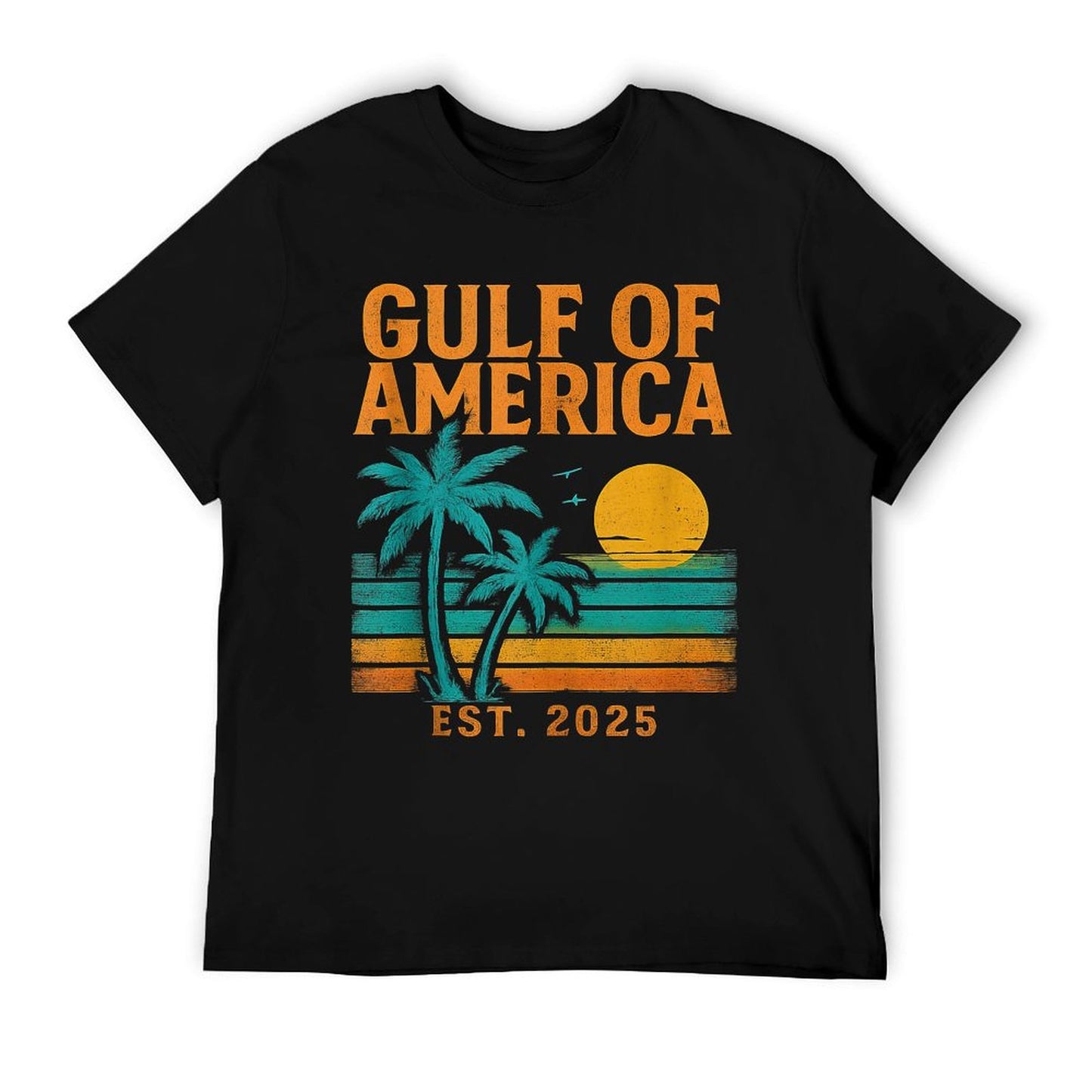 Vintage Gulf Of Us America Retro Sunset Gulf Of Us America Easy-care T-Shirt
