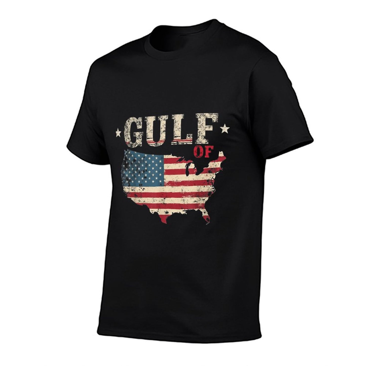 Gulf of USA America Funny USA Flag Vintage Retro Mens Womens Trendy Pattern T-Shirt