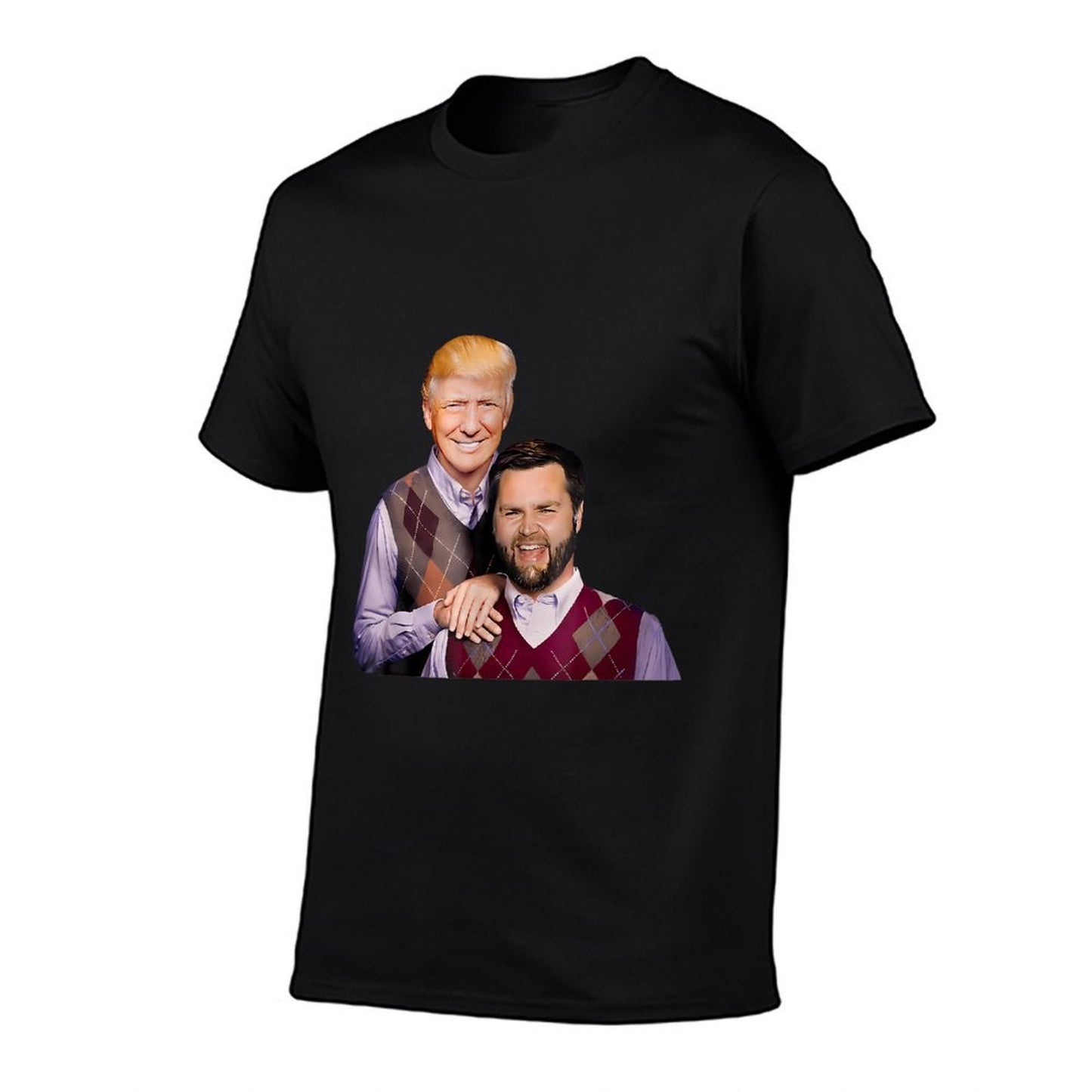 Trump Vance 2024 Brothers Funny Parody Trump J D Vance Bros Ribbed Collar T-Shirt