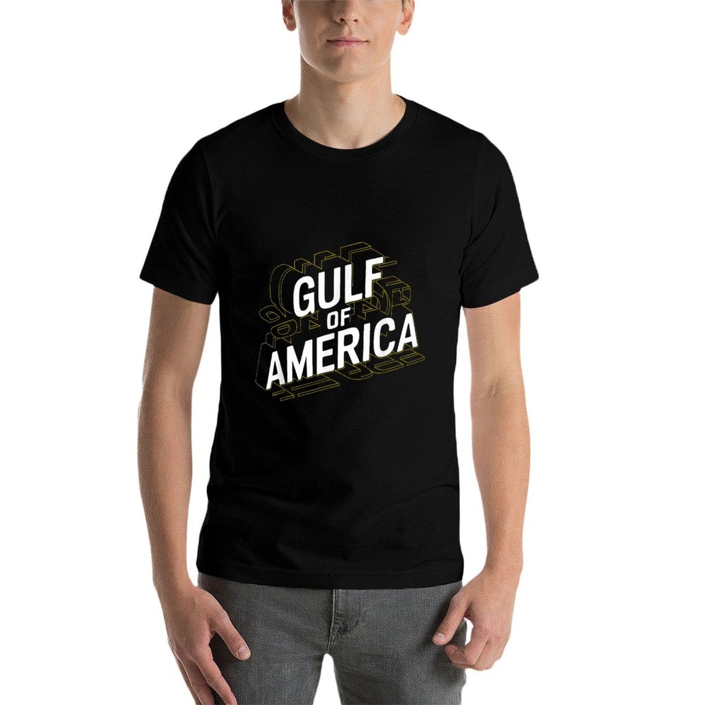 Retro Gulf Of USA America Est 2025 American Gulf Rolled Sleeves T-Shirt