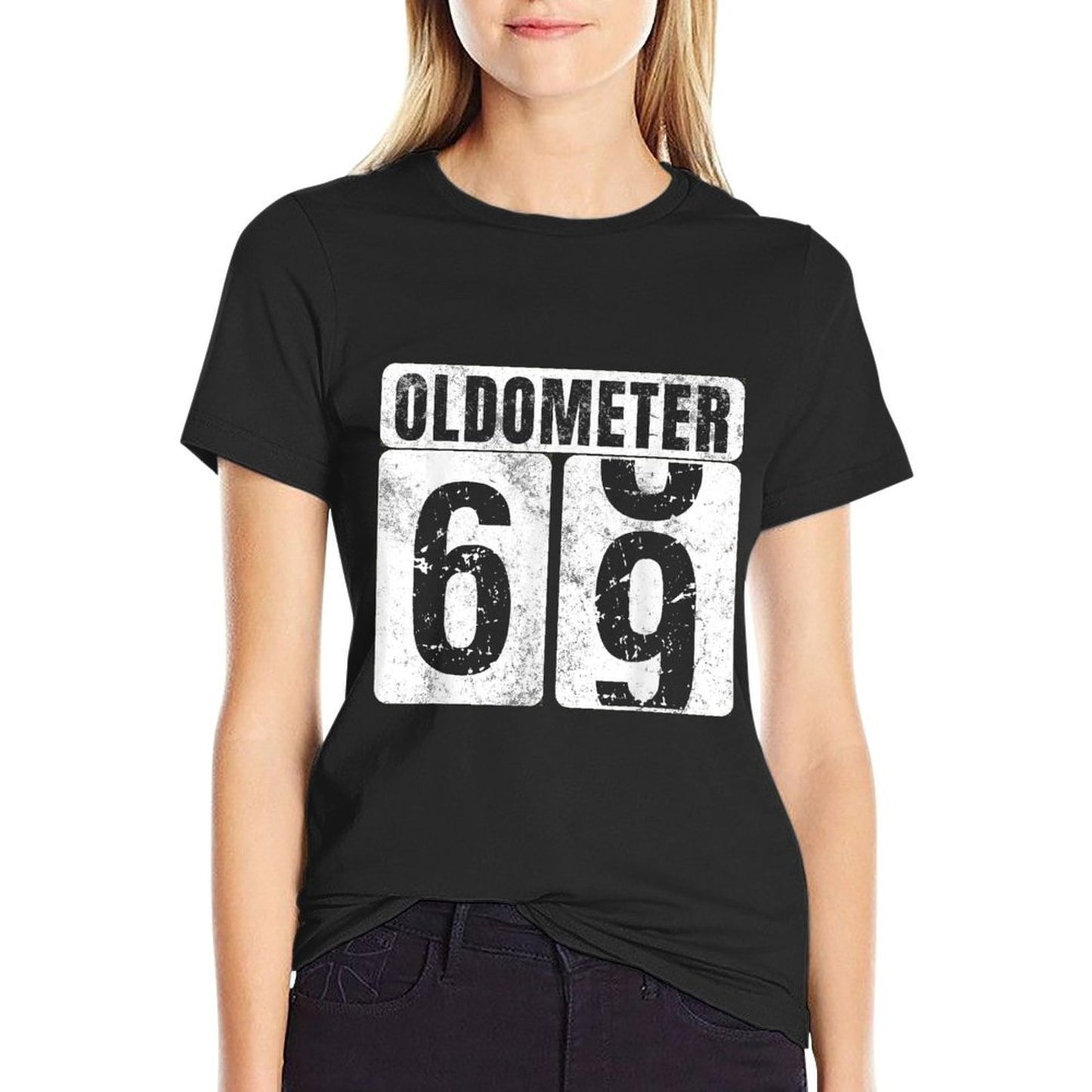 Oldometer 69 Vintage Funny 69th Birthday Gift Idea Classic T-Shirt