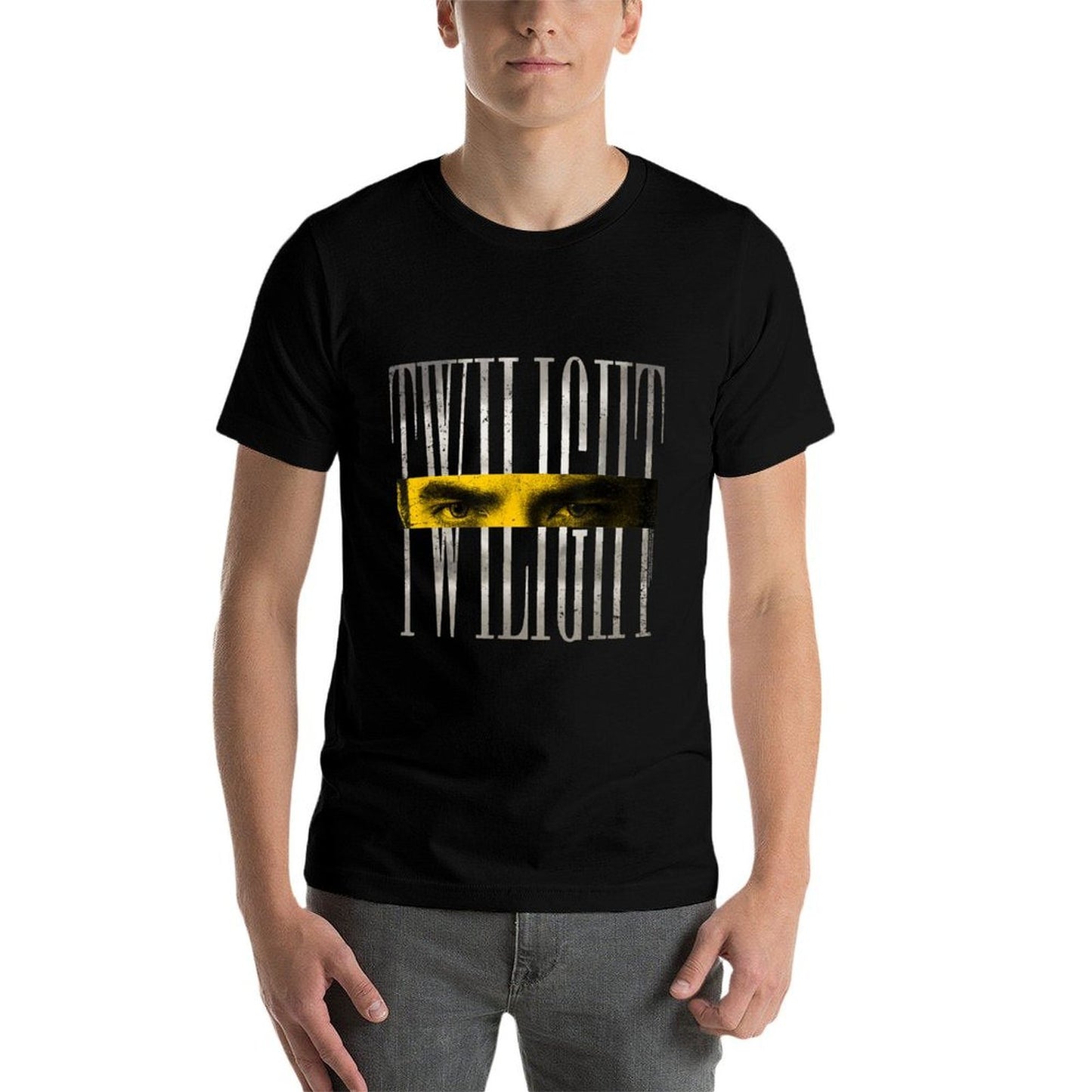 Twilight Saga Edward's Eyes with Retro Logo Movie Odor-resistant T-Shirt