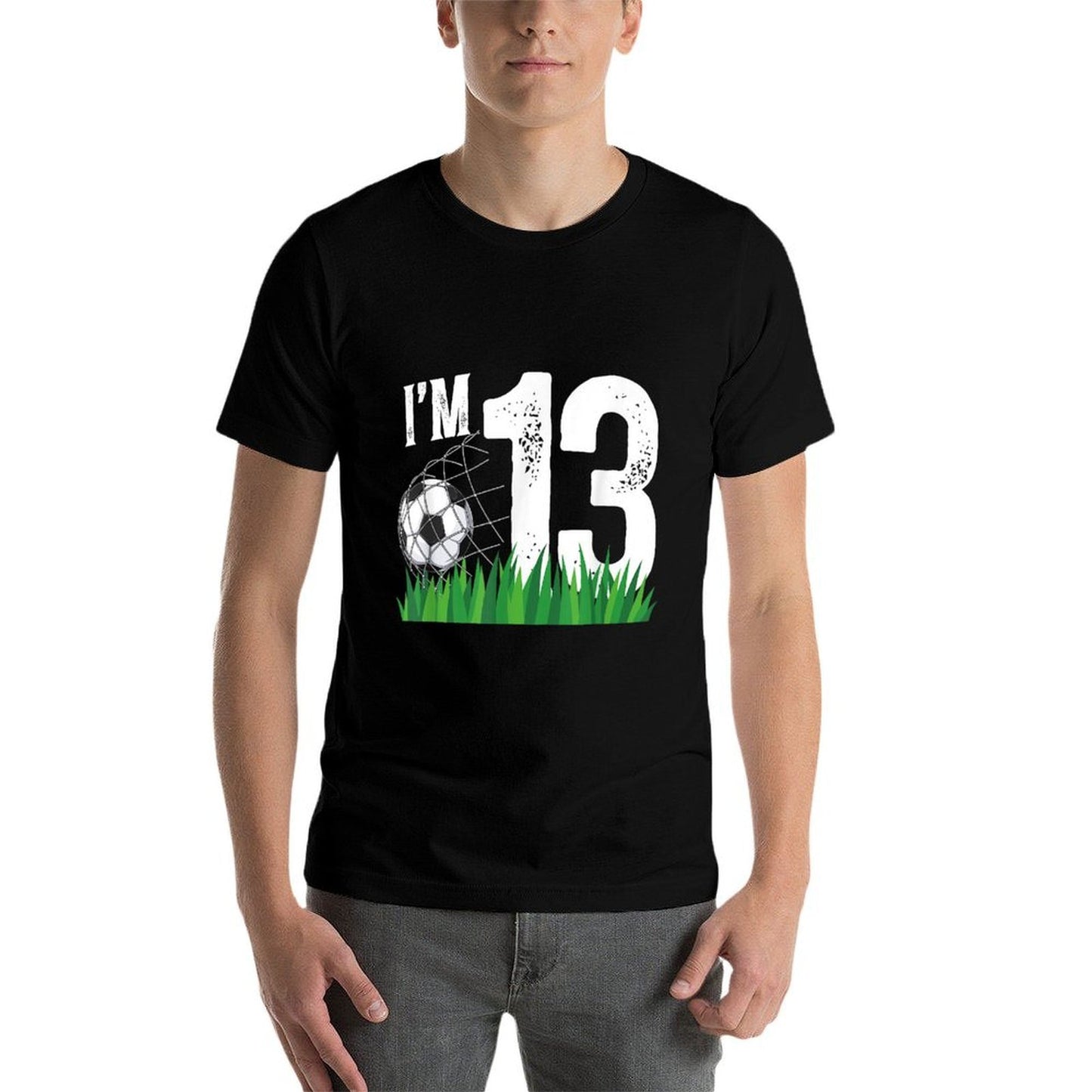 13th Soccer Birthday Party Thirteen Year Old Soccer Player Summer-ready Fabric T-Shirt