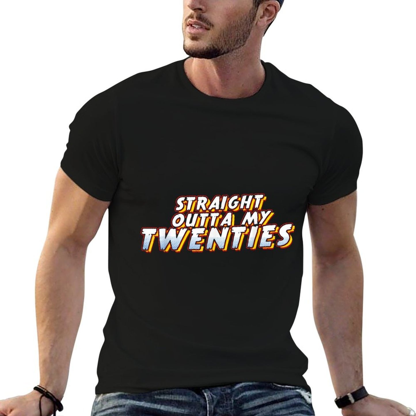 Straight Outta My Twenties Funny 30th Birthday Rolled Sleeves T-Shirt