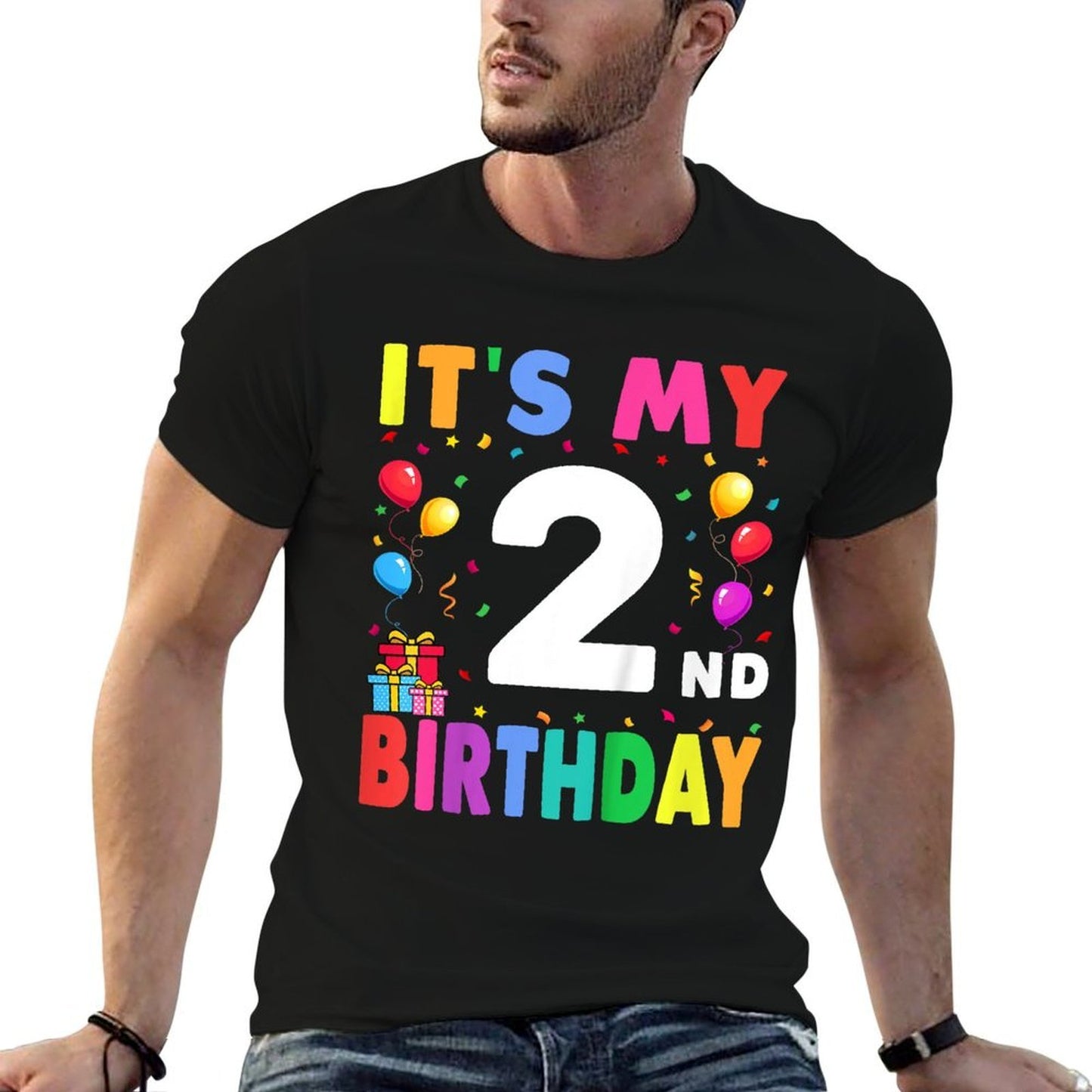 It's My 2nd Birthday 2 Two Happy Birthday Boys Or Girls Polyester Blend T-Shirt