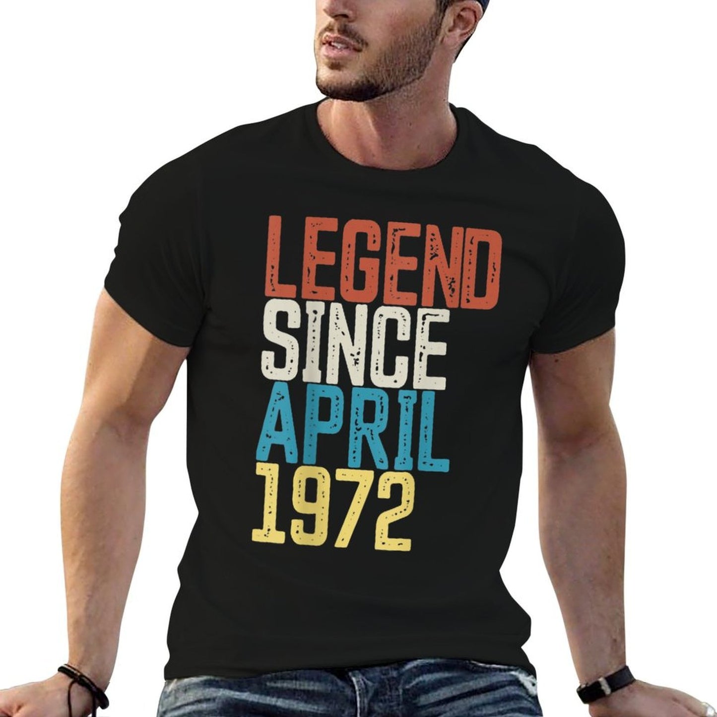 50th Birthday Vintage Born in April 1972 Birthday Classic T-Shirt