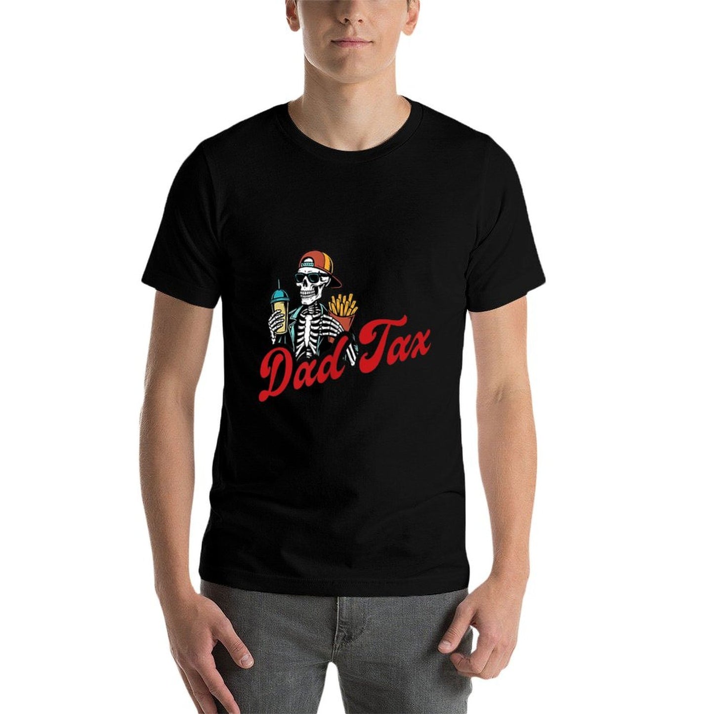 Dad Tax Making Sure It's Not Poison Skeleton Dad Tax 2 Sided Quick-drying T-Shirt