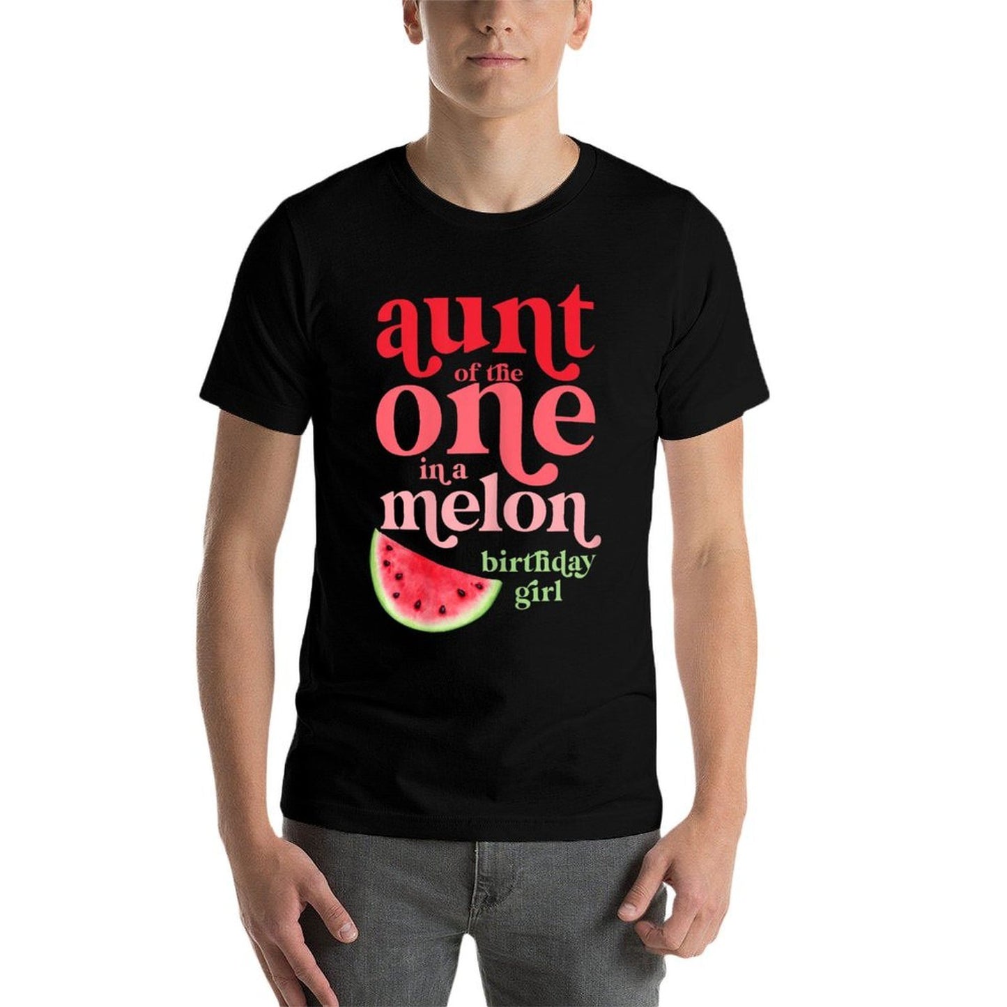 Aunt of The One In A Melon Birthday Girl Watermelon First Durable T-Shirt