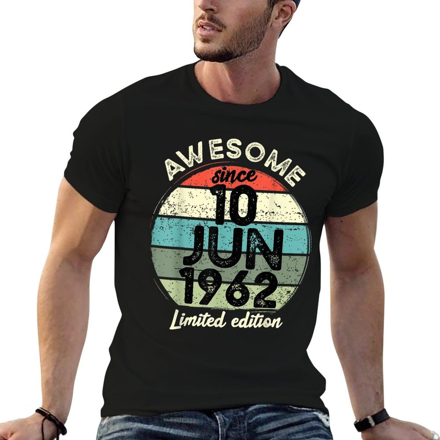 60 Year Old Birthday 10 June 1962 60th Birthday Stretchy T-Shirt