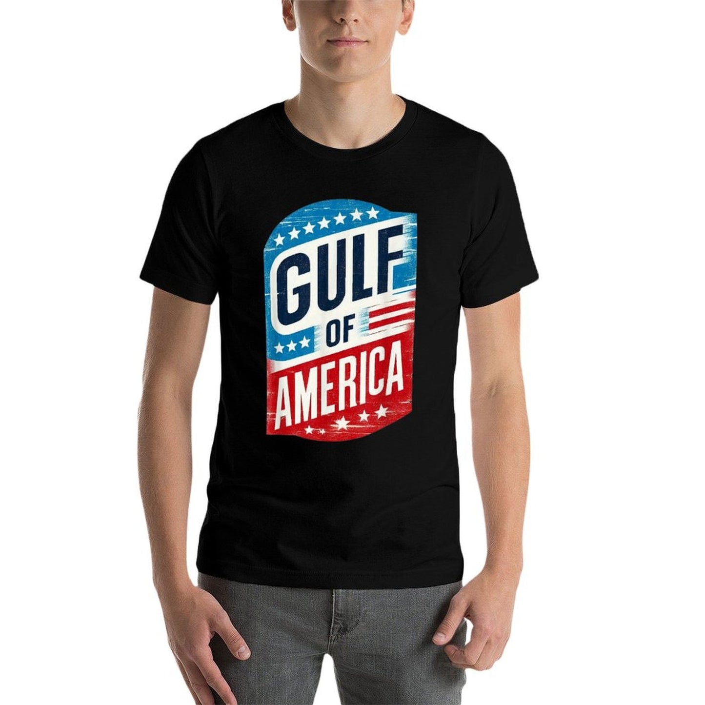 Gulf Of USA America Gulf Mexico Retro Patriotic 4th of July Eco-friendly Material T-Shirt