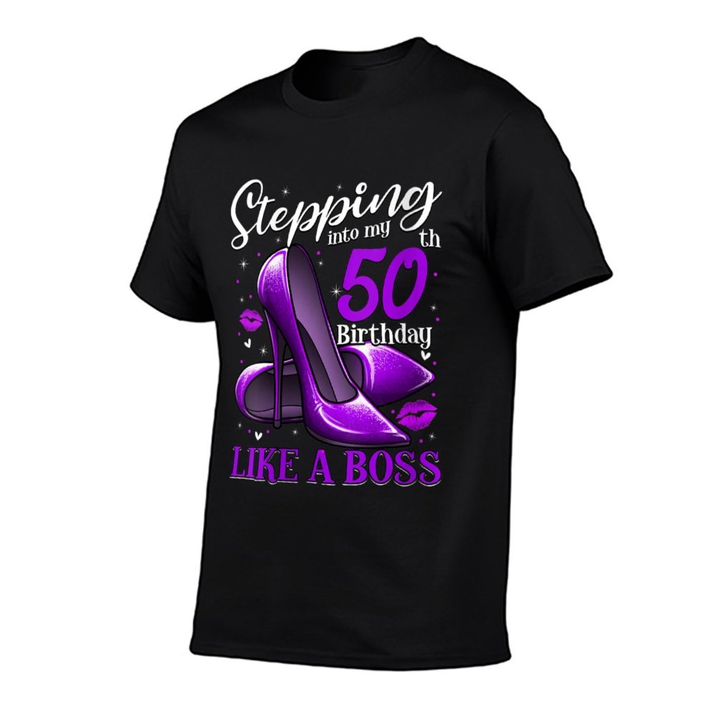 Womens 50 And Fabulous High Heels Stepping Into My 50th Birthday Eco-friendly Material T-Shirt