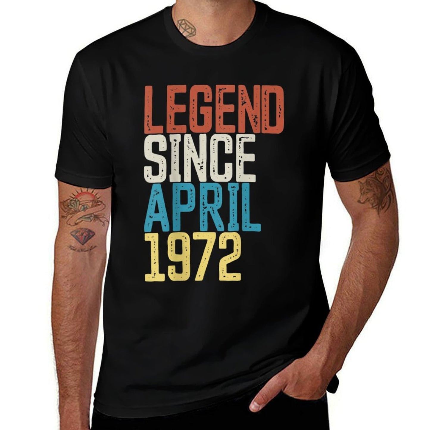 50th Birthday Vintage Born in April 1972 Birthday Classic T-Shirt