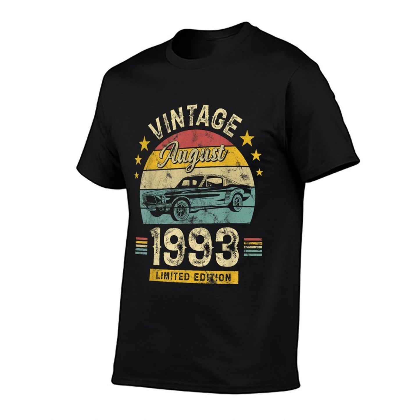 Vintage 30 Years Old August 1993 Retro 30th Birthday Gift Trendy Pattern T-Shirt