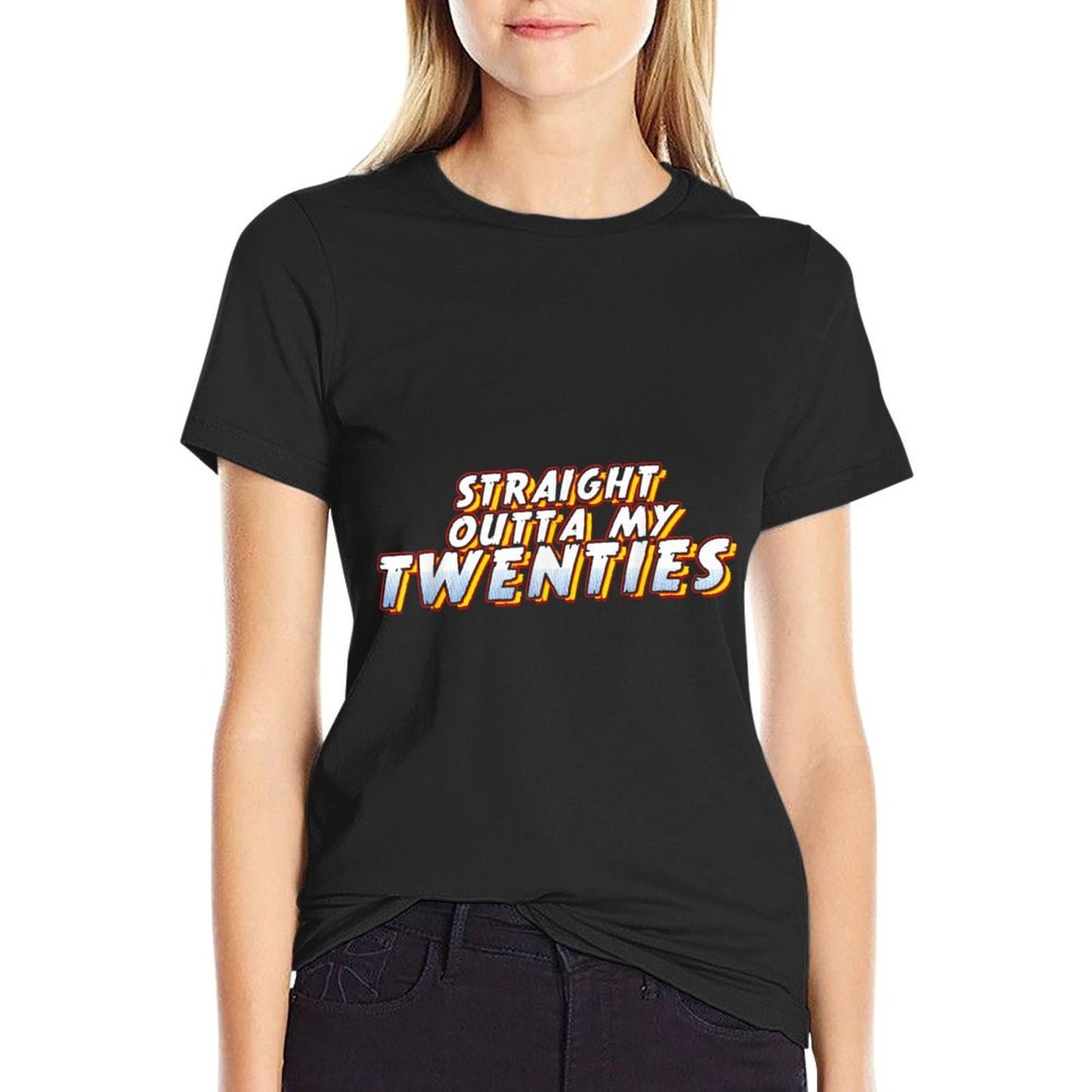 Straight Outta My Twenties Funny 30th Birthday Rolled Sleeves T-Shirt