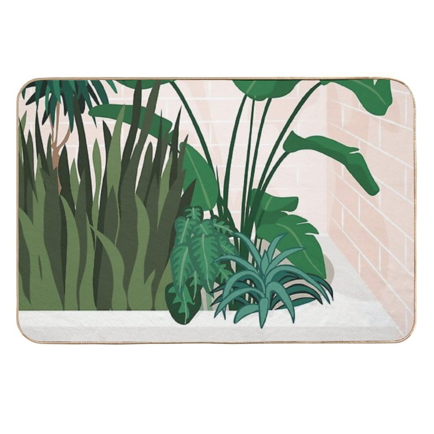 Plants In Bath Easy Maintenance Bath Mat