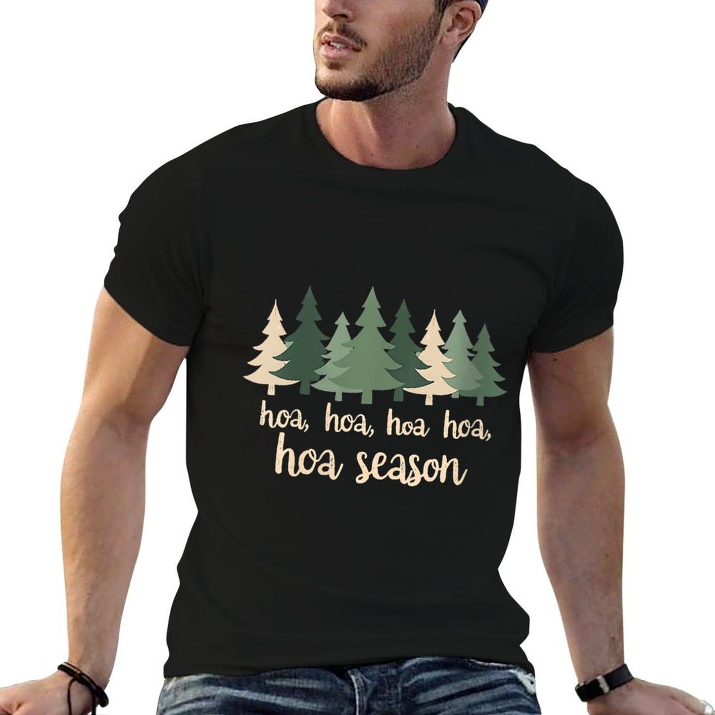 Womens Twilight Lover Pine Forest Hoa Hoa Hoa Hoa Hoa Cozy Season High-quality Stitching T-Shirt