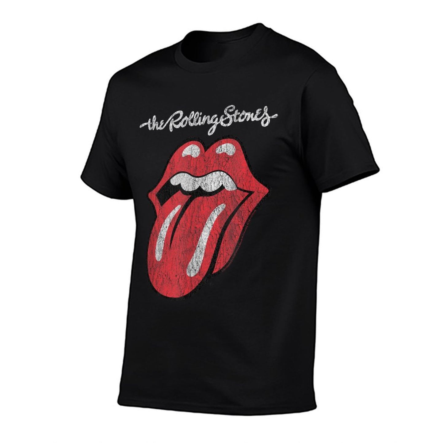 Rolling Stones Official Script Tongue Rolled Sleeves T-Shirt
