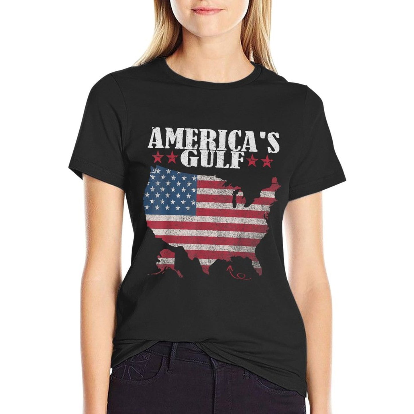 Gulf Of Us America Shirt America's Gulf Flag Us Wrinkle-resistant T-Shirt