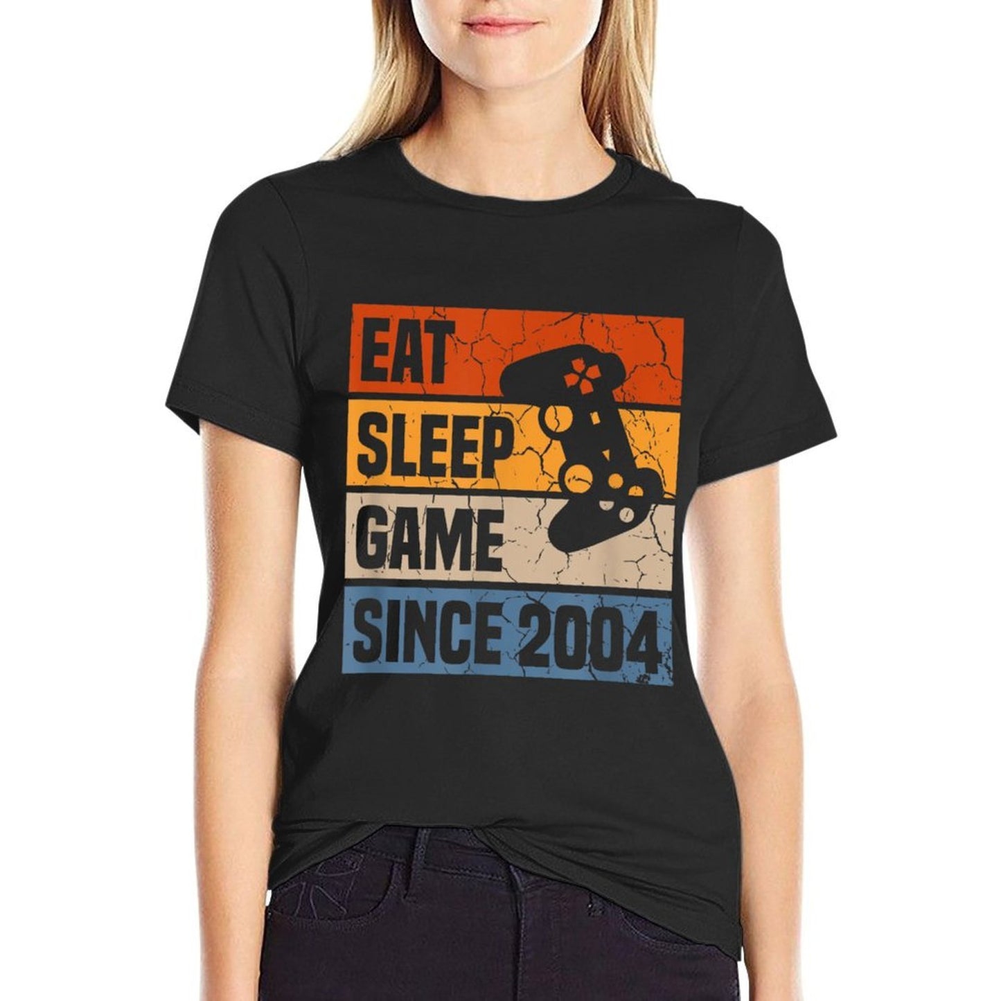 21 Years Eat Sleep Game Since 2004 Gaming 21st Birthday Versatile T-Shirt
