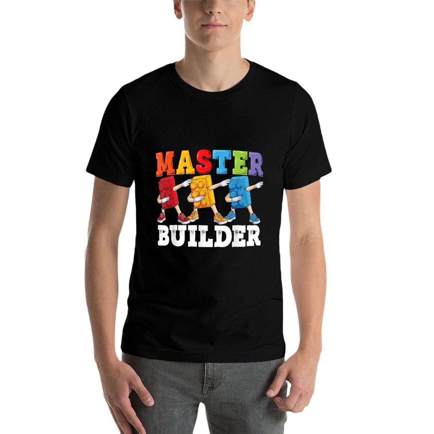 Dabbing Kids Master Builder Funny Building Blocks Bricks Classic T-Shirt
