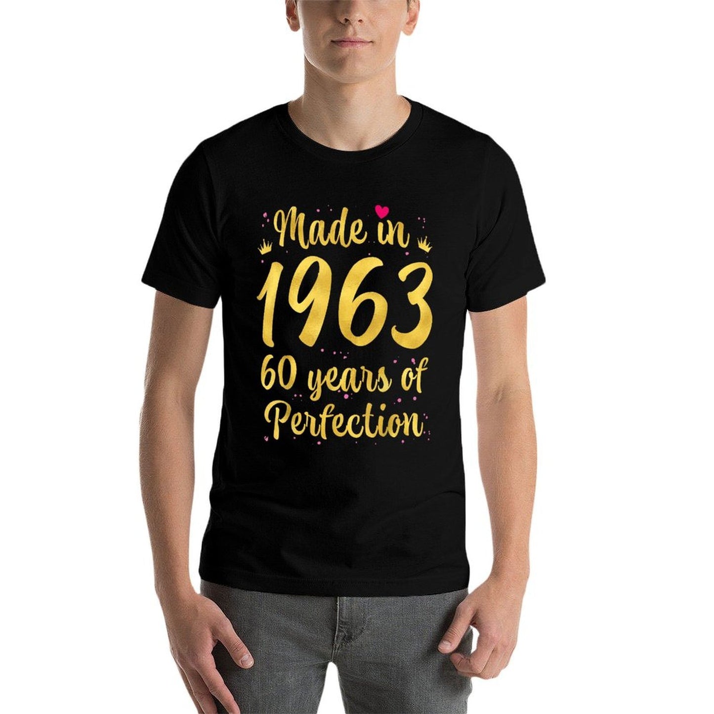 60 Birthday Decorations Women Female 60th BDay 1963 Birthday Heathered Texture T-Shirt