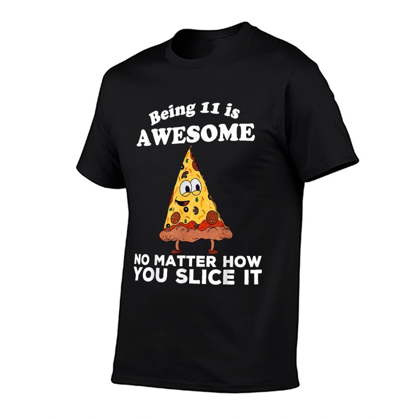 Being 11 Is Awesome 11th Birthday Pizza Theme Funny Eleventh Relaxed-fit T-Shirt