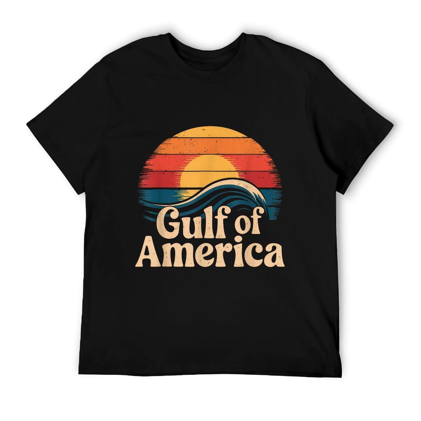 Gulf Of USA America Gift Men Women Flag Beach Comfortable T-Shirt