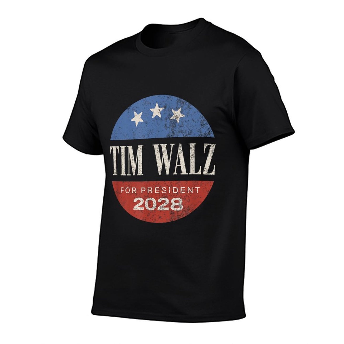 Tim Walz 2028 Retro Summer-ready Fabric T-Shirt