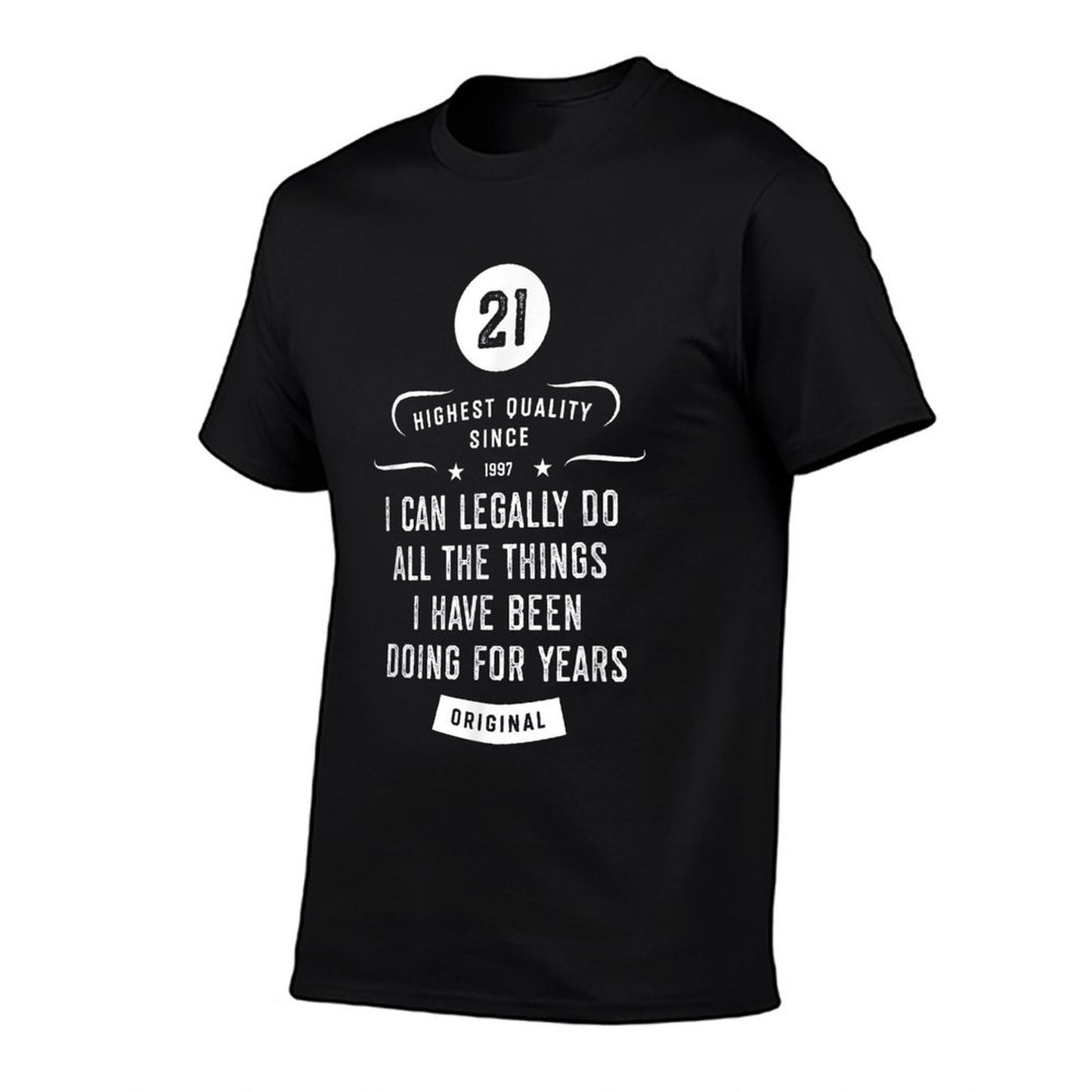 Funny 21st Birthday - For People Born in 1997 Fade-proof Color T-Shirt