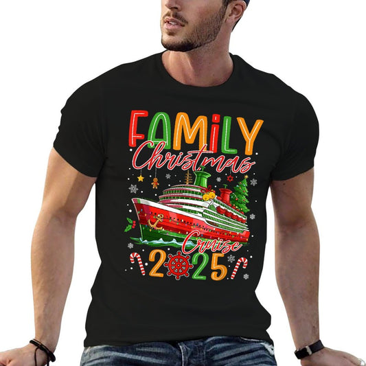 Family Christmas Cruise 2025 Matching Family Cruise Holiday Durable T-Shirt