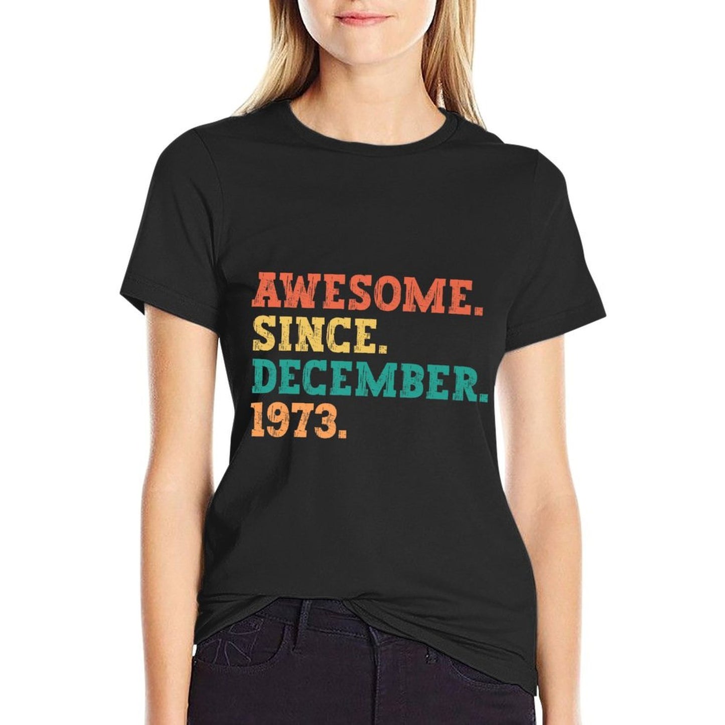 50 Years Old Awesome Since December 1973 50th Birthday Premium Vintage-inspired T-Shirt
