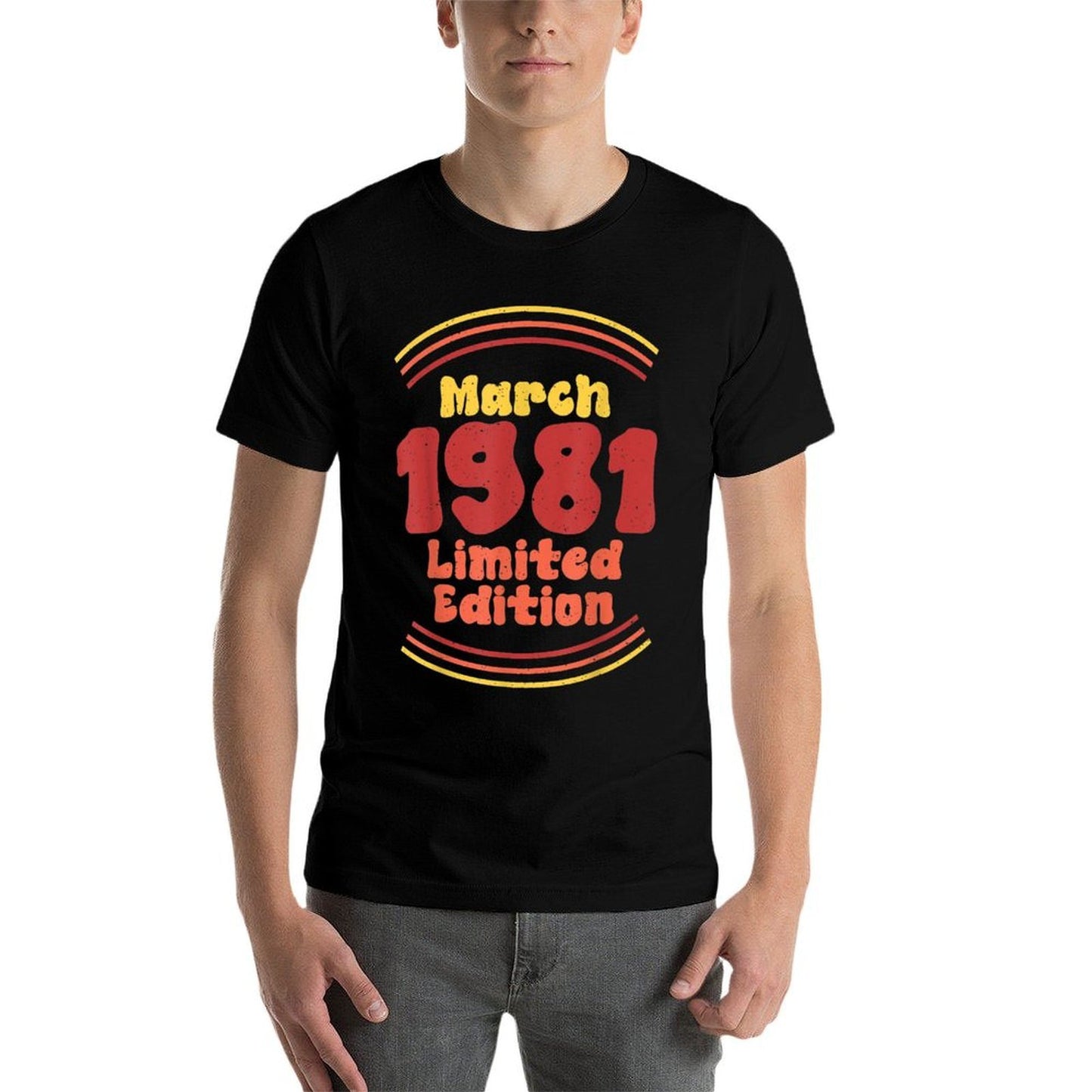 40th Birthday March 1981 Retro 40th Birthday Versatile T-Shirt