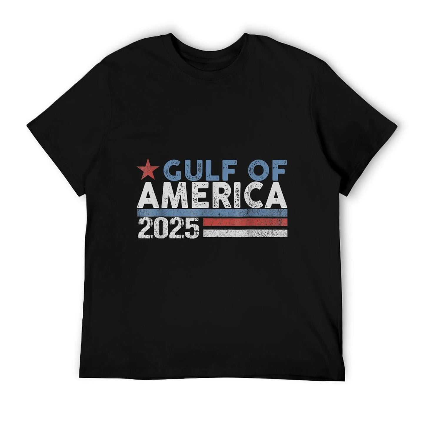 Gulf of USA America Funny Vintage USA Flag Graphic-printed T-Shirt