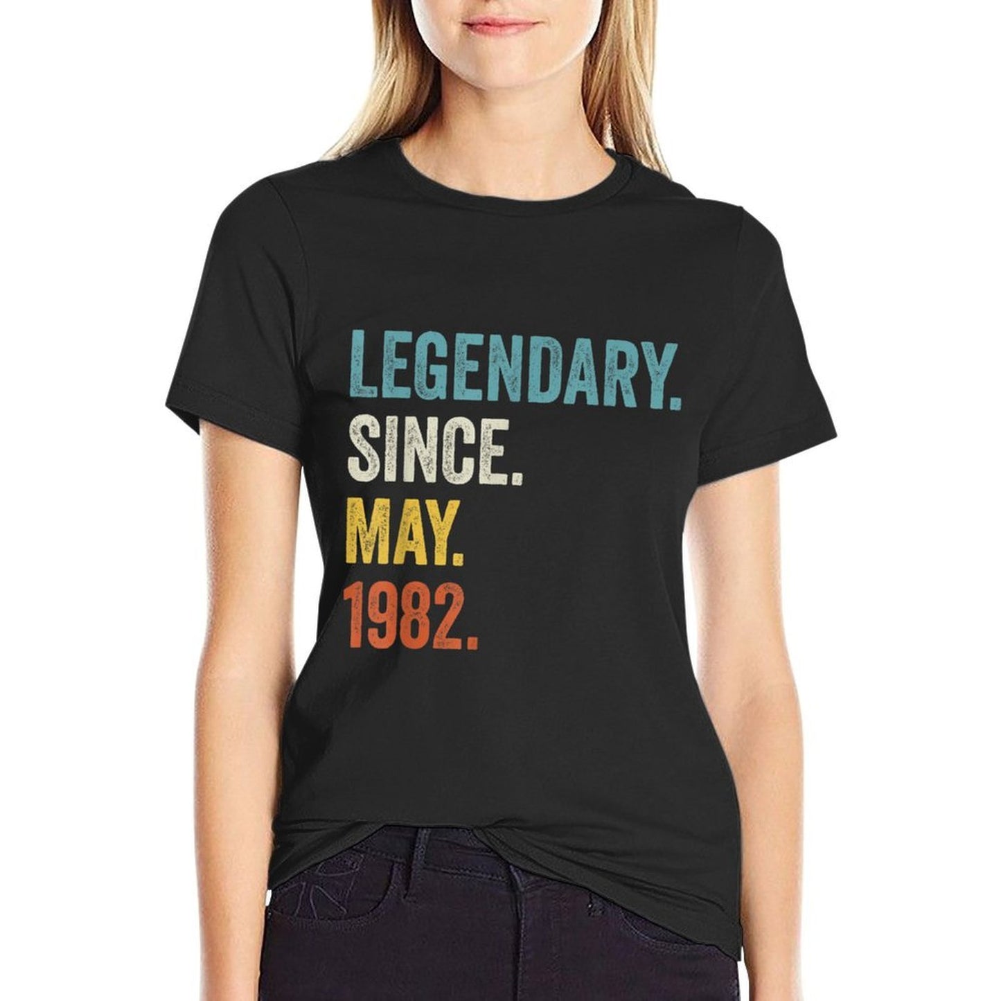 Legendary Since May 1982 40th Birthday Slim-fit Cut T-Shirt