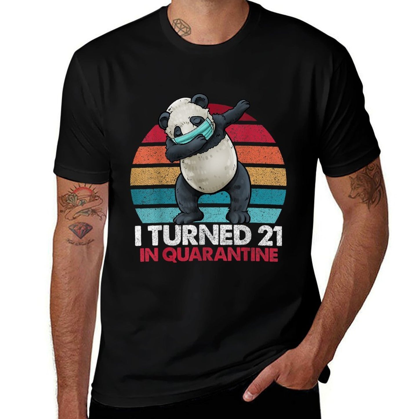 I Turned 21 In Quarantine 2020 Dabbing Panda 21st Birthday Classic T-Shirt