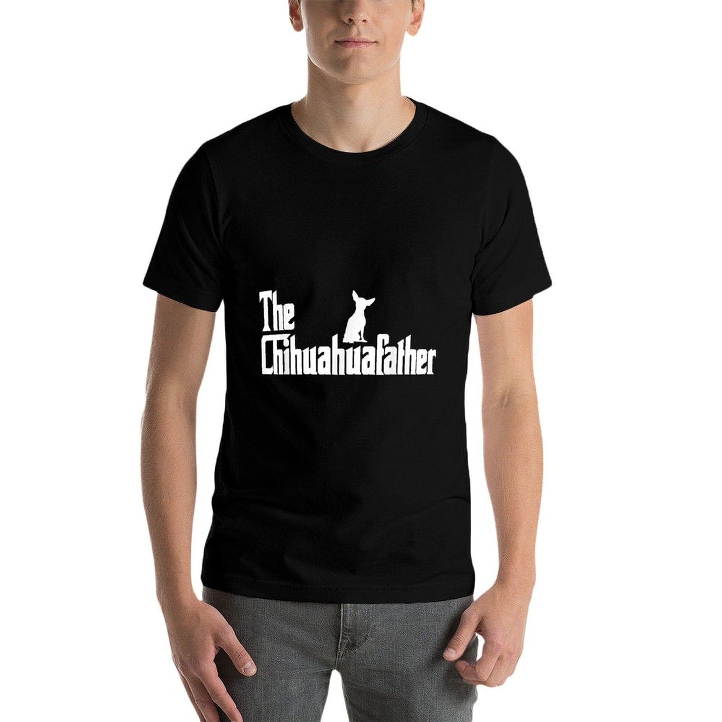The Chihuahua Father Funny Chihuahua Dad, Gifts for Dog Lovers Heathered Texture T-Shirt