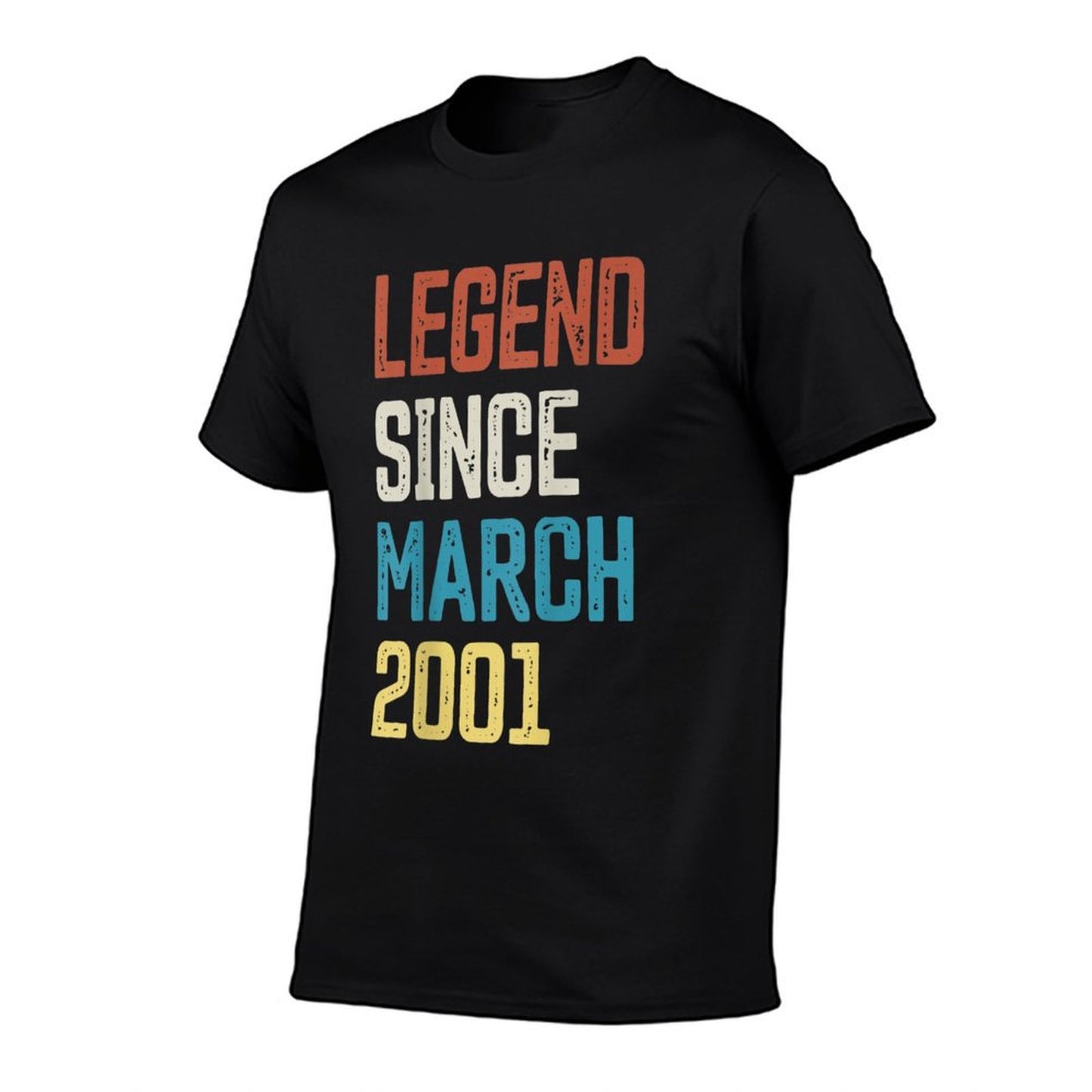 21st Birthday Vintage Born in March 2001 Birthday Durable T-Shirt