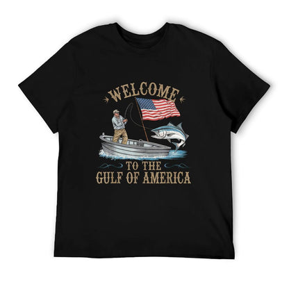 Gulf Of USA America Gift Men Women Flag Beach Versatile T-Shirt