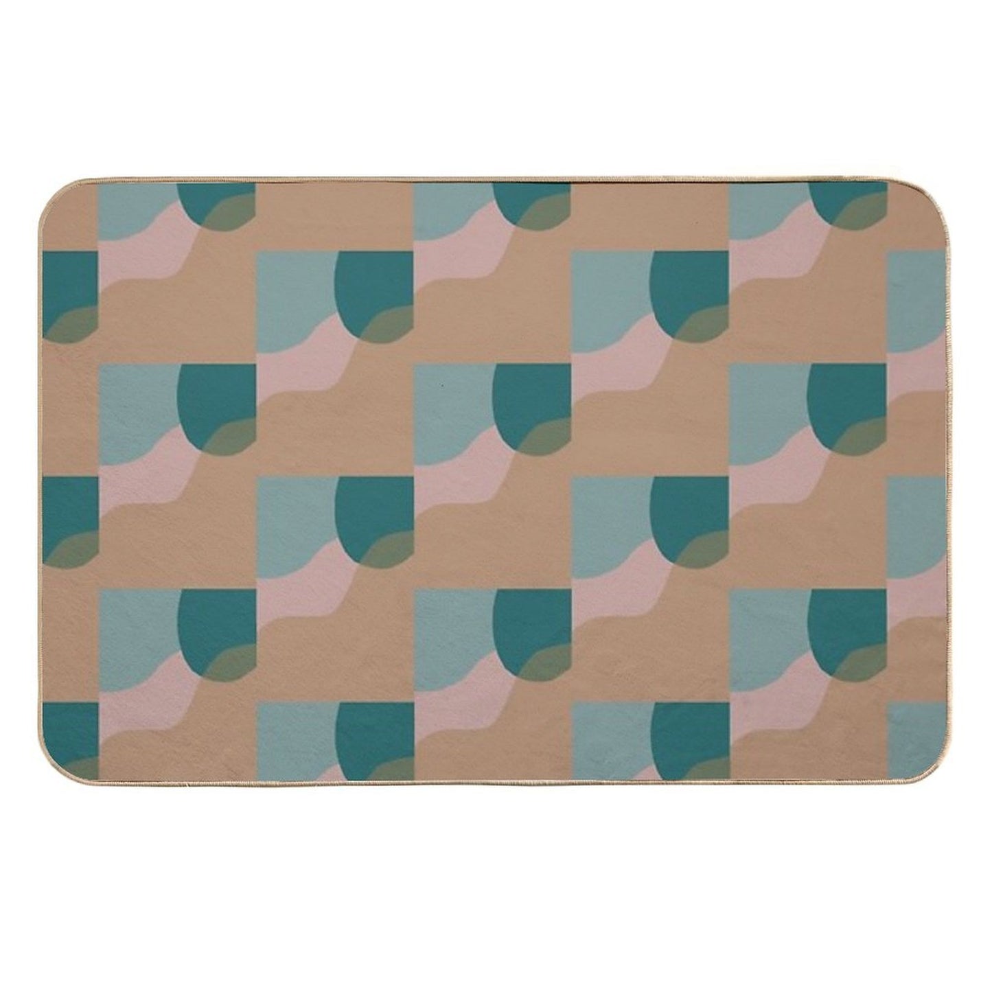 Mid Century Modern Art Abstract Shapes  High-Traffic Bath Mat