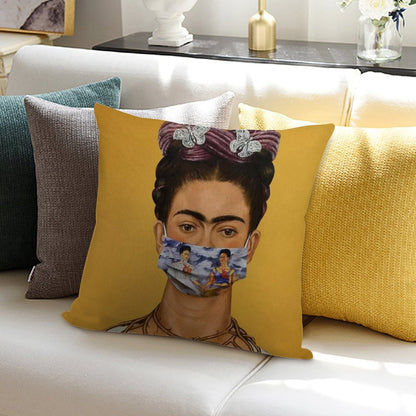 Frida Kahlo in 2020 Soft Skin-Friendly Throw Pillow