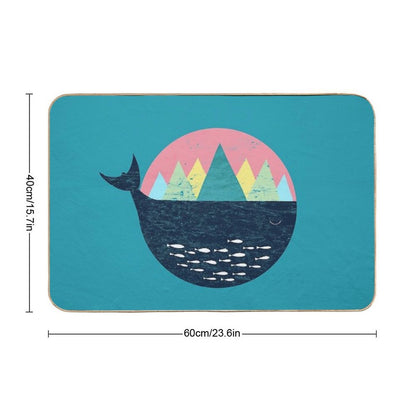 Whale, Fjord, Norway Retro Gift And Souvenir  Versatile Bath Mat