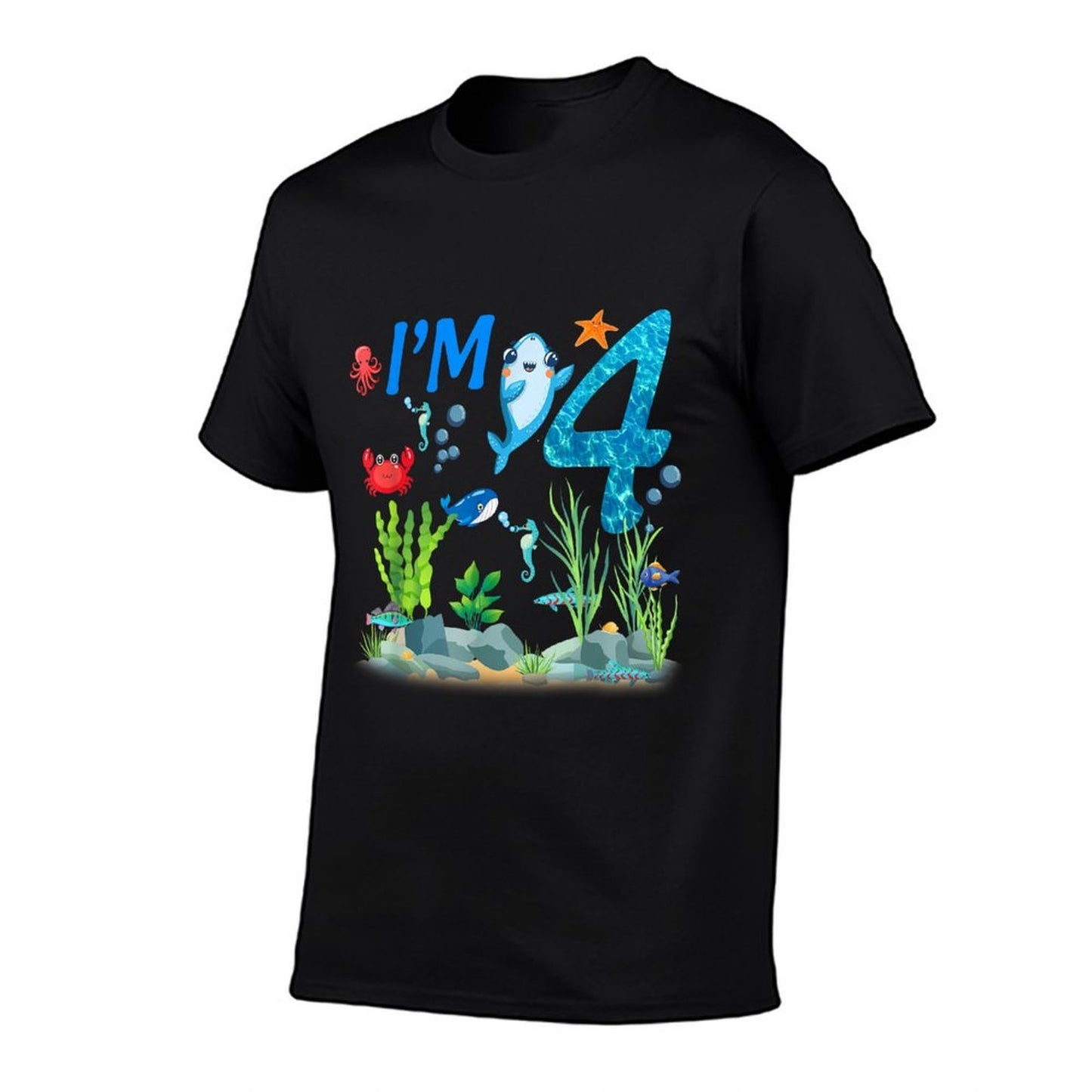 4 Year Old Ocean Themed Birthday Under The Sea 4th Birthday  Soft T-Shirt