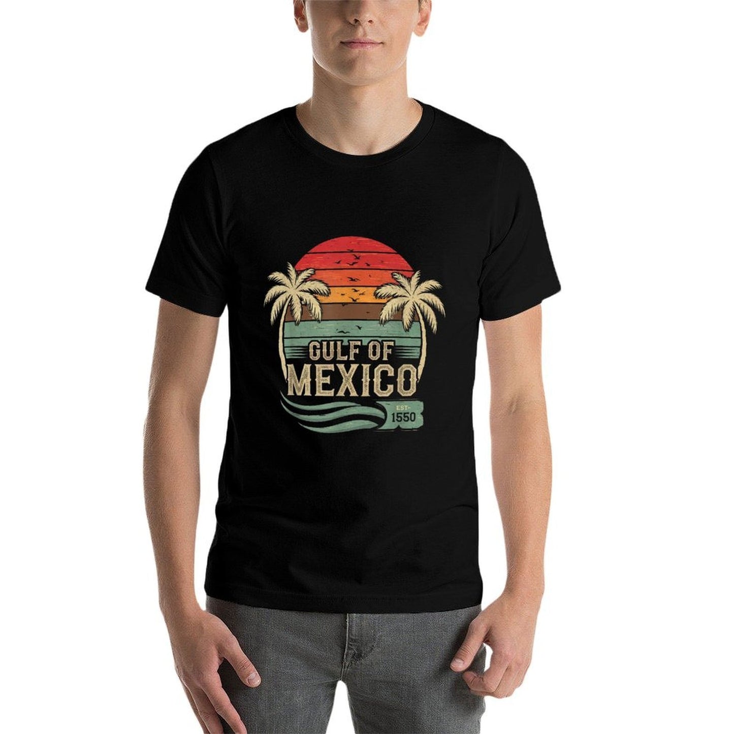 Gulf of Mexico Women Est 1550 Retro Vintage Beach  Versatile T-Shirt