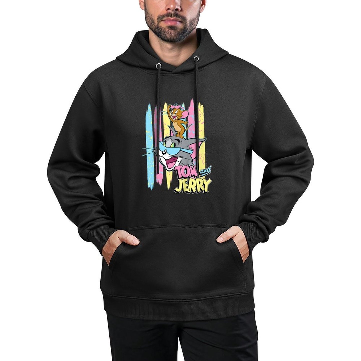 Kids Tom And Jerry 90s Theme Background Customizable Surface Hoodie