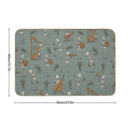 Skeleton Orchestra  Rapid-Drying Bath Mat
