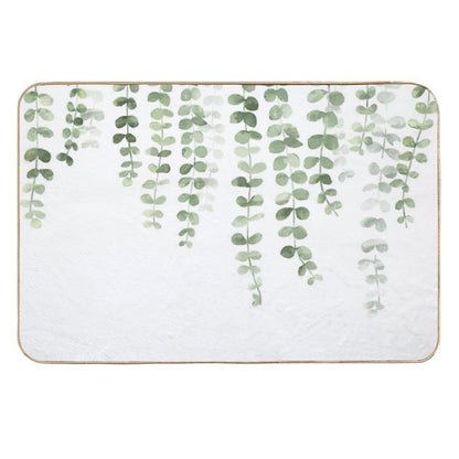 Eucalyptus Watercolor Durable Bath Mat