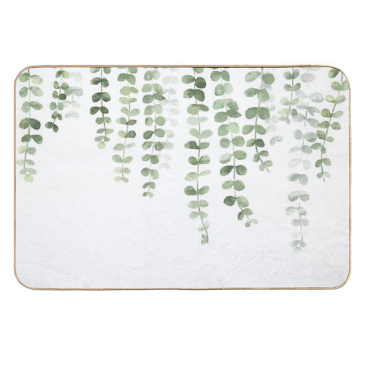 Eucalyptus Watercolor Durable Bath Mat