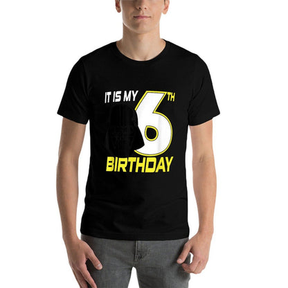 Star Wars Darth Vader 6th Birthday  Rolled Sleeves T-Shirt